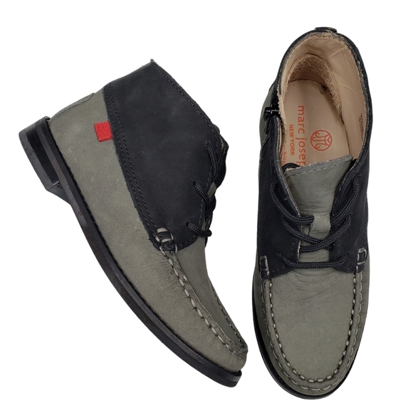 Marc JosephNIB Lincoln Bootie Grey Nubuck Leather Lace Up Boots Boy's 10.5